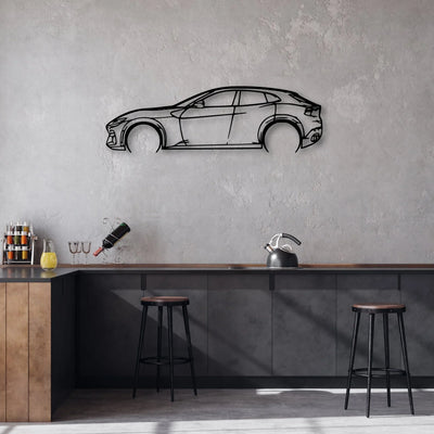 Purosangue Classic Silhouette Metal Wall Art - Automotive Garage Decor