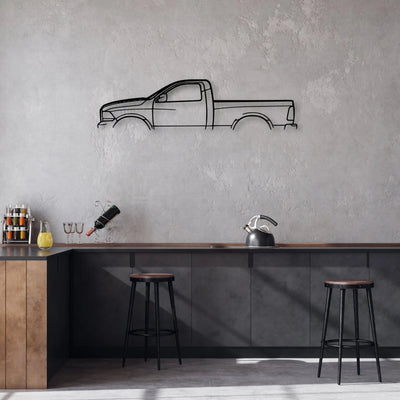 RAM 1500 2013 Classic Silhouette Metal Wall Art - Automotive Garage Decor