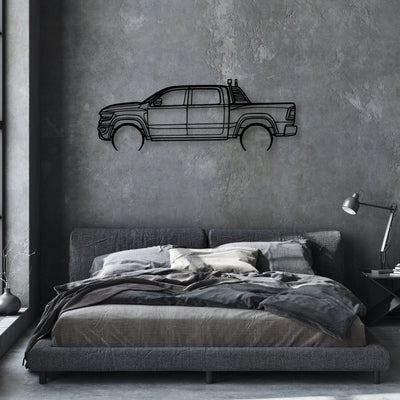 RAM TRX 2022 Classic Silhouette Metal Wall Art - Automotive Garage Decor
