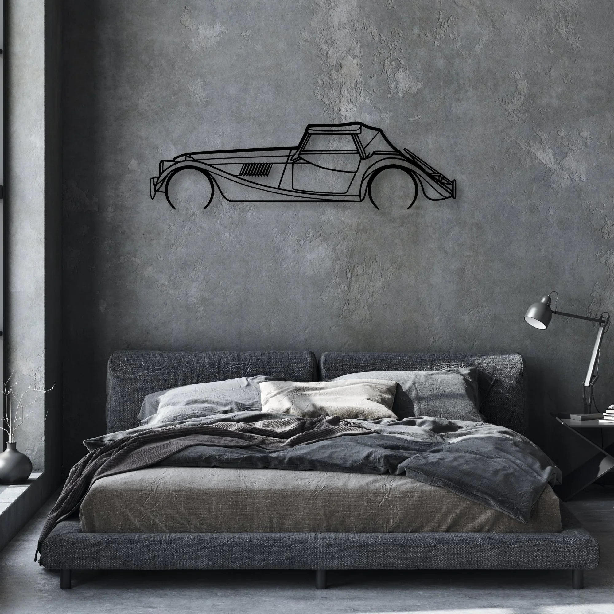 ROADSTER 2015 Classic Silhouette Metal Wall Art - Automotive Garage Decor