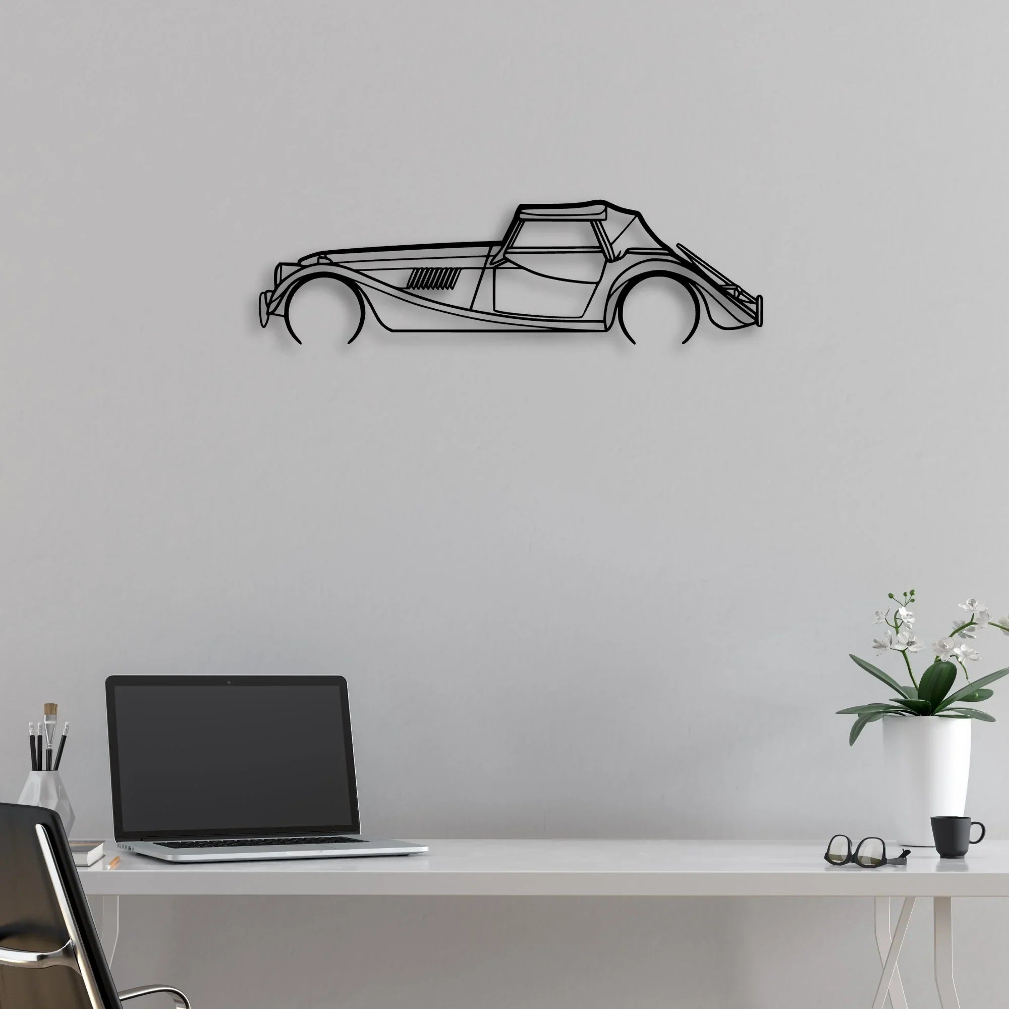 ROADSTER 2015 Classic Silhouette Metal Wall Art - Automotive Garage Decor