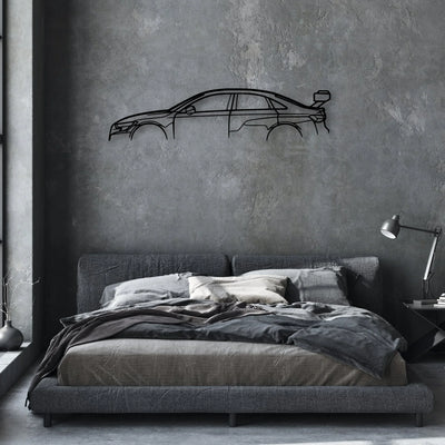 RS3 LMS TCR Classic Silhouette Metal Wall Art - Automotive Garage Decor