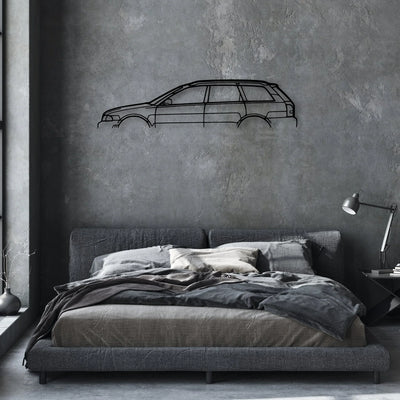 RS4 B5 2001 Classic Silhouette Metal Wall Art - Automotive Garage Decor