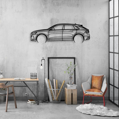 RSQ8 2022 Classic Silhouette Metal Wall Art - Automotive Garage Decor