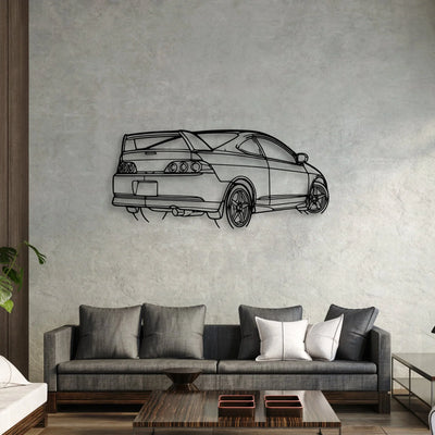 RSX Type S Angle Classic Silhouette Metal Wall Art - Automotive Garage Decor