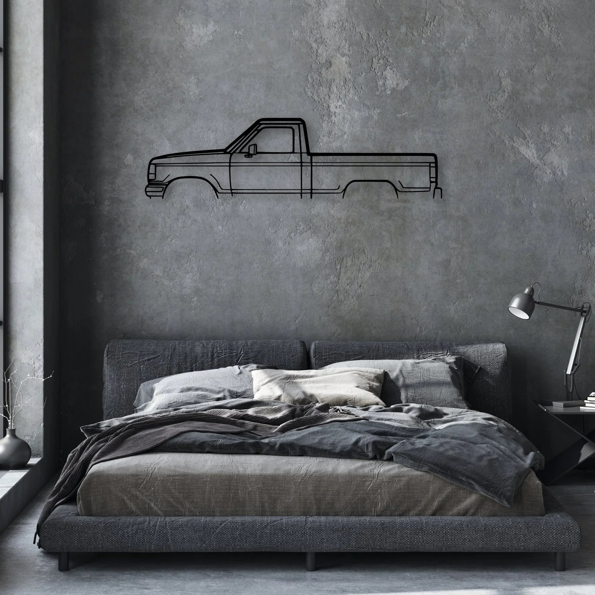 Ranger 1992 Classic Silhouette Metal Wall Art - Automotive Garage Decor