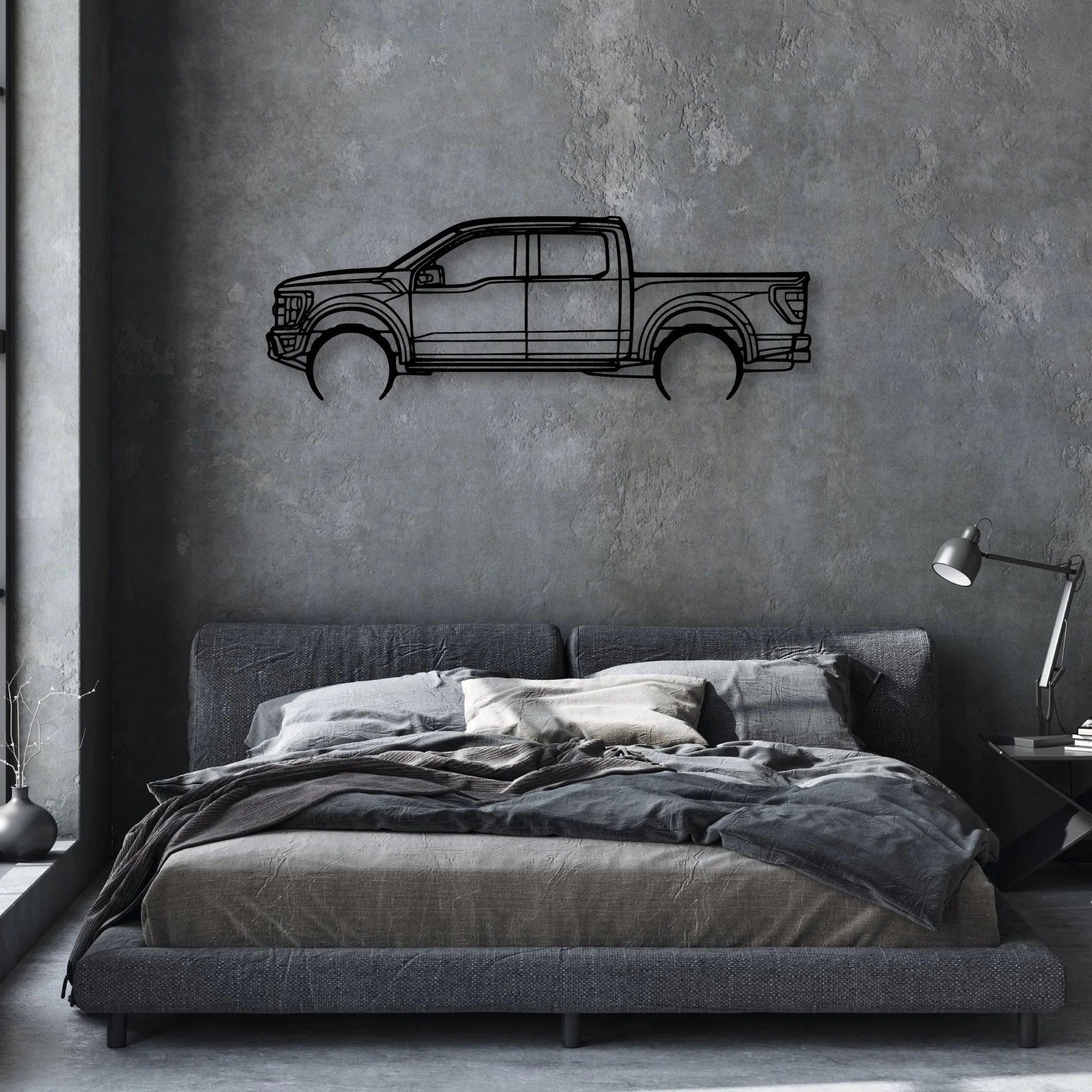 Raptor 2022 Classic Silhouette Metal Wall Art - Automotive Garage Decor
