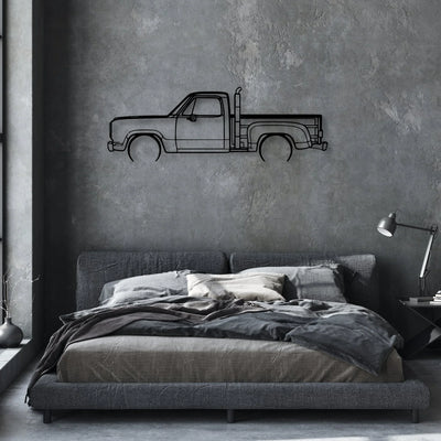 Red Express 1979 Classic Silhouette Metal Wall Art - Automotive Garage Decor