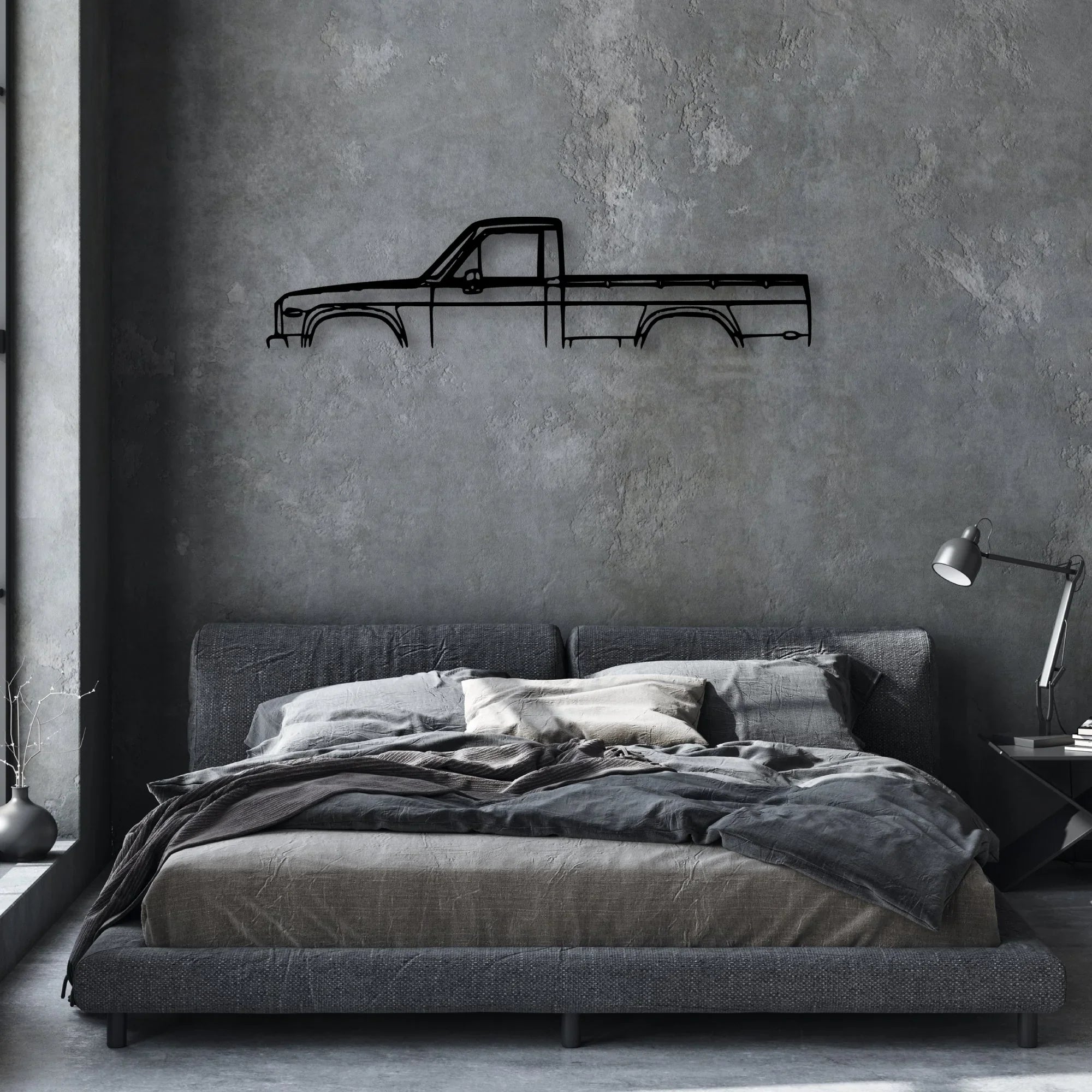 Repu 1974 Classic Silhouette Metal Wall Art - Automotive Garage Decor