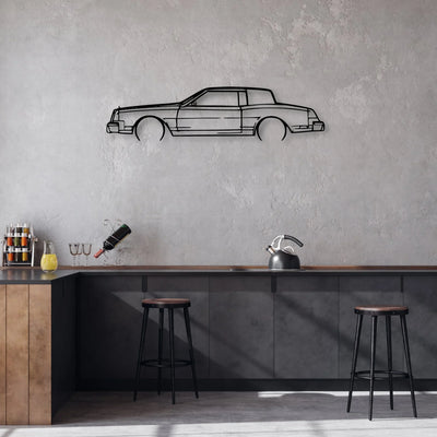 Riv 1985 Classic Silhouette Metal Wall Art - Automotive Garage Decor