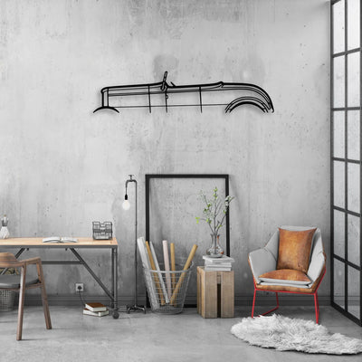 Roadster 1932 2 Classic Silhouette Metal Wall Art - Automotive Garage Decor