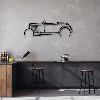 Roadster 1932 3 Classic Silhouette Metal Wall Art - Automotive Garage Decor