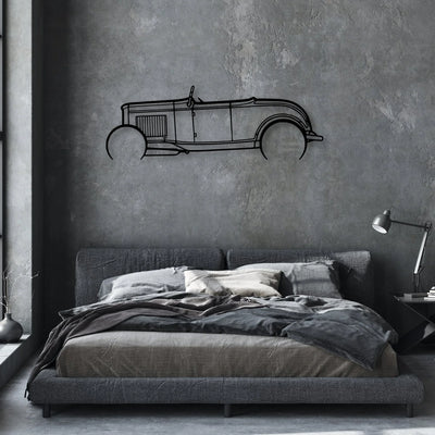 Roadster 1932 3 Classic Silhouette Metal Wall Art - Automotive Garage Decor