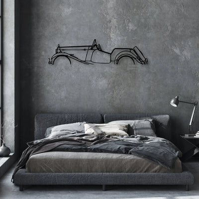 Roadster 1952 Classic Silhouette Metal Wall Art - Automotive Garage Decor