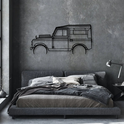 Rover Series 2 1961 Classic Silhouette Metal Wall Art - Automotive Garage Decor