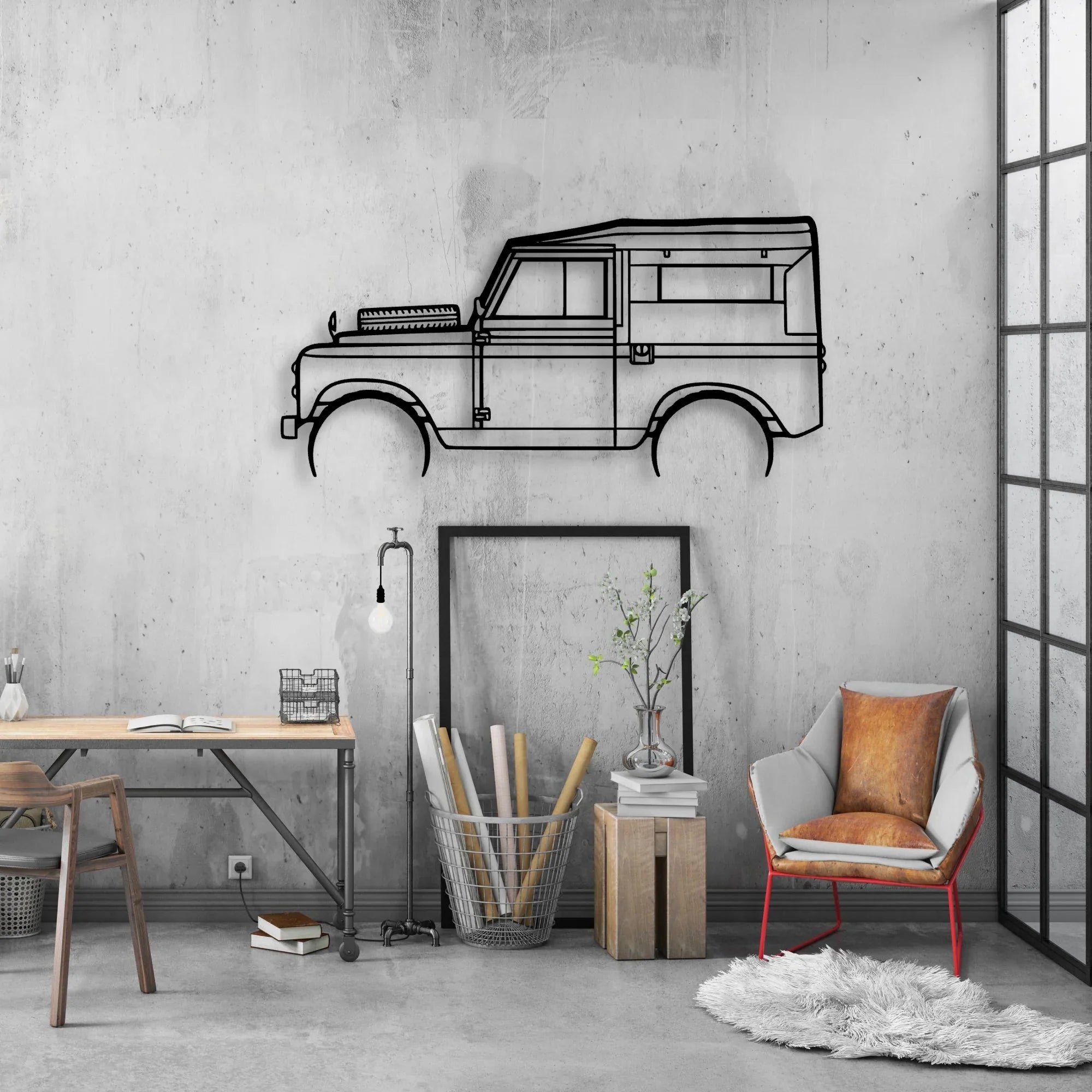 Rover Series 2 1961 Classic Silhouette Metal Wall Art - Automotive Garage Decor
