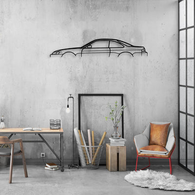 S14 1997 Classic Silhouette Metal Wall Art - Automotive Garage Decor