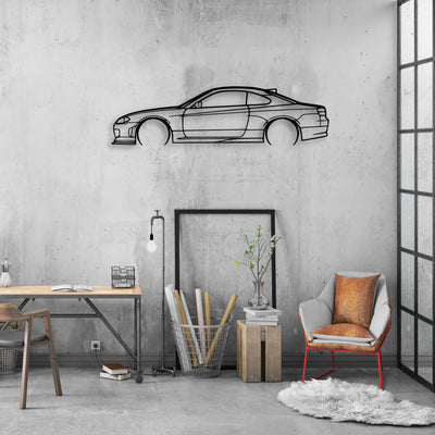 S15 Silvia 2000 Classic Silhouette Metal Wall Art - Automotive Garage Decor