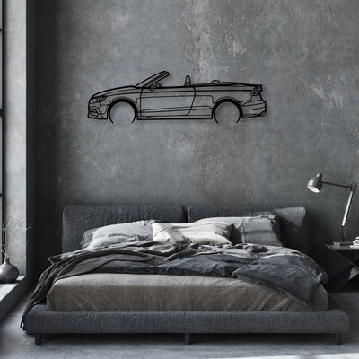 S3 Convertible 2015 Classic Silhouette Metal Wall Art - Automotive Garage Decor