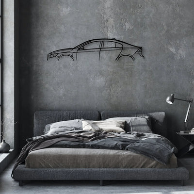 S60 2017 Classic Silhouette Metal Wall Art - Automotive Garage Decor