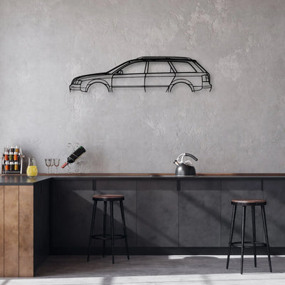 S6 Wagon 2001 Classic Silhouette Metal Wall Art - Automotive Garage Decor