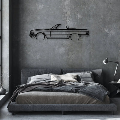SL 1987 Classic Silhouette Metal Wall Art - Automotive Garage Decor