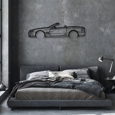 SL 55 AMG 2003 Classic Silhouette Metal Wall Art - Automotive Garage Decor