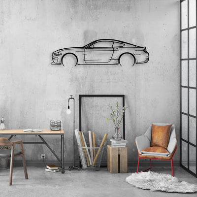 SM Edition Mustang 2 Classic Silhouette Metal Wall Art - Automotive Garage Decor