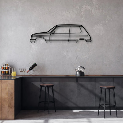 Samba 1982 Classic Silhouette Metal Wall Art - Automotive Garage Decor