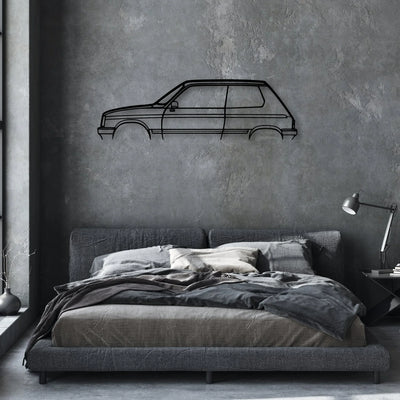 Samba 1982 Classic Silhouette Metal Wall Art - Automotive Garage Decor