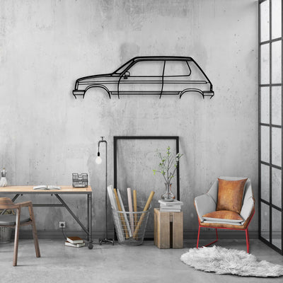 Samba 1982 Classic Silhouette Metal Wall Art - Automotive Garage Decor
