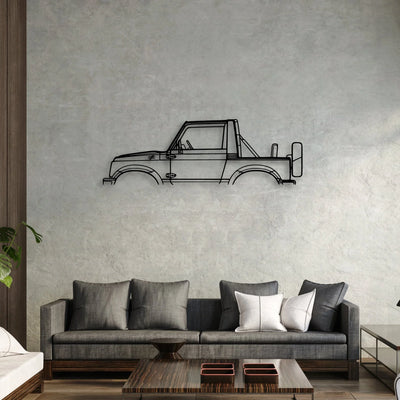 Samurai 1988 Classic Silhouette Metal Wall Art - Automotive Garage Decor