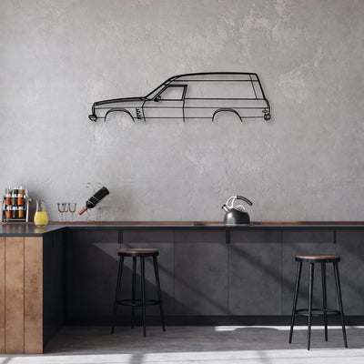 Sandman Panelvan 1975 Classic Silhouette Metal Wall Art - Automotive Garage Decor
