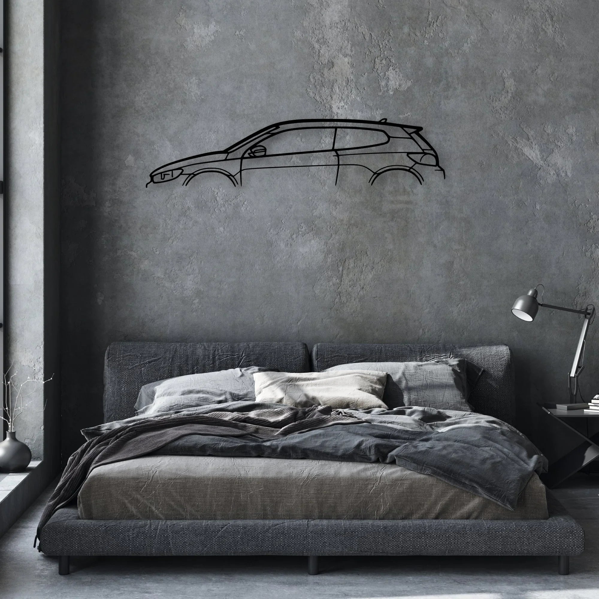 Scirocco 2008 Classic Silhouette Metal Wall Art - Automotive Garage Decor
