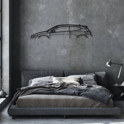 Scirocco 2008 Classic Silhouette Metal Wall Art - Automotive Garage Decor