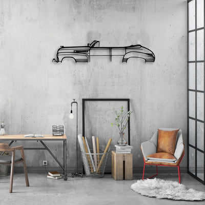 Series 62 Convertible 1941 Classic Silhouette Metal Wall Art - Automotive Garage Decor