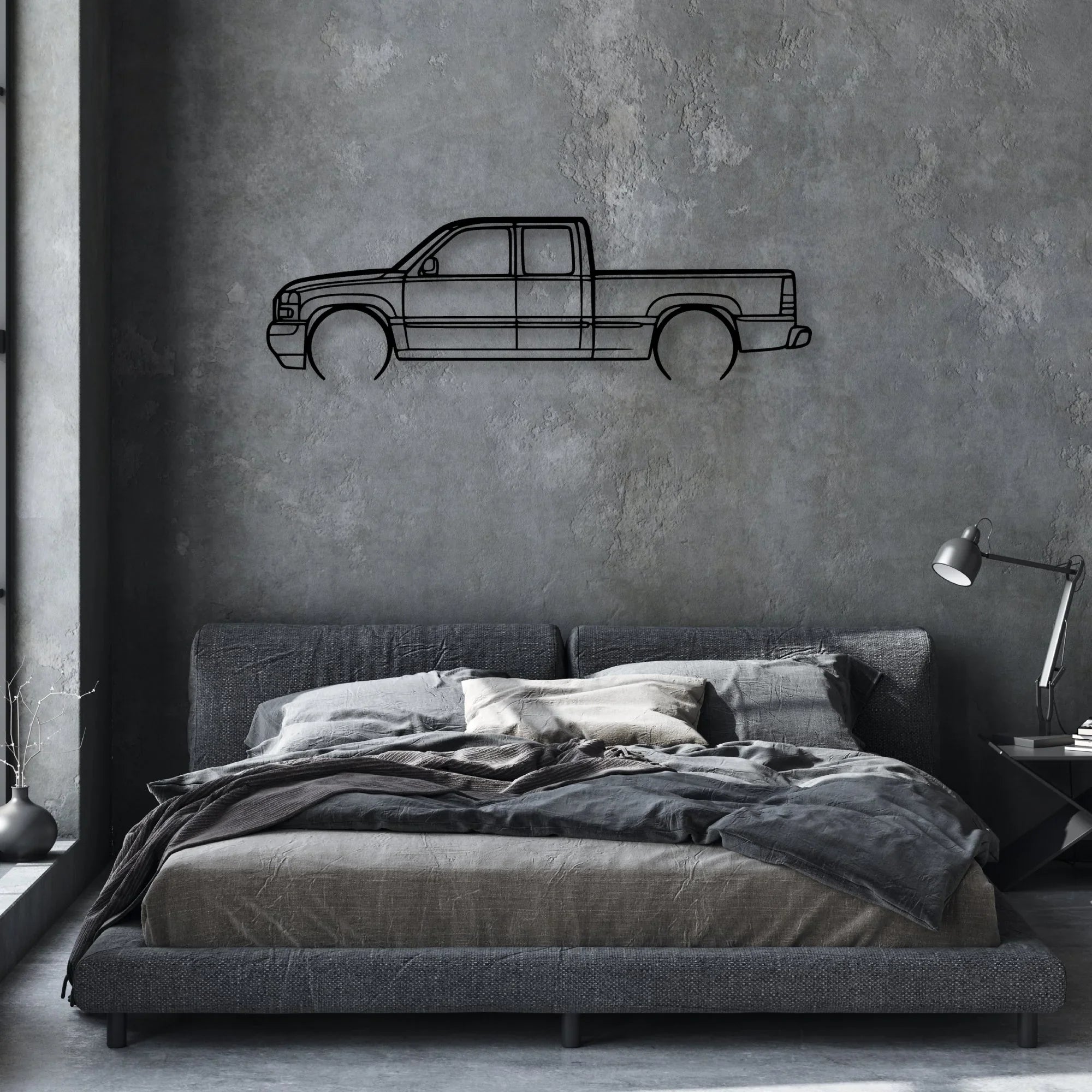 Sierra Classic Silhouette Metal Wall Art - Automotive Garage Decor