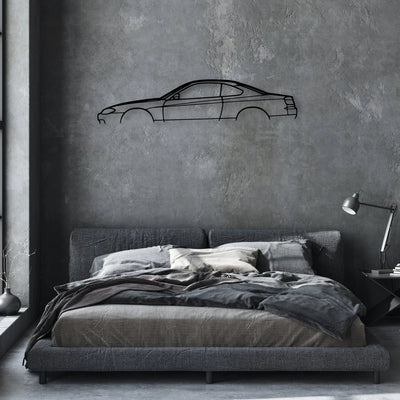 Silvia S15 2 Classic Silhouette Metal Wall Art - Automotive Garage Decor
