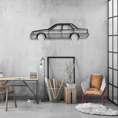 Skyline R31 1989 Classic Silhouette Metal Wall Art - Automotive Garage Decor