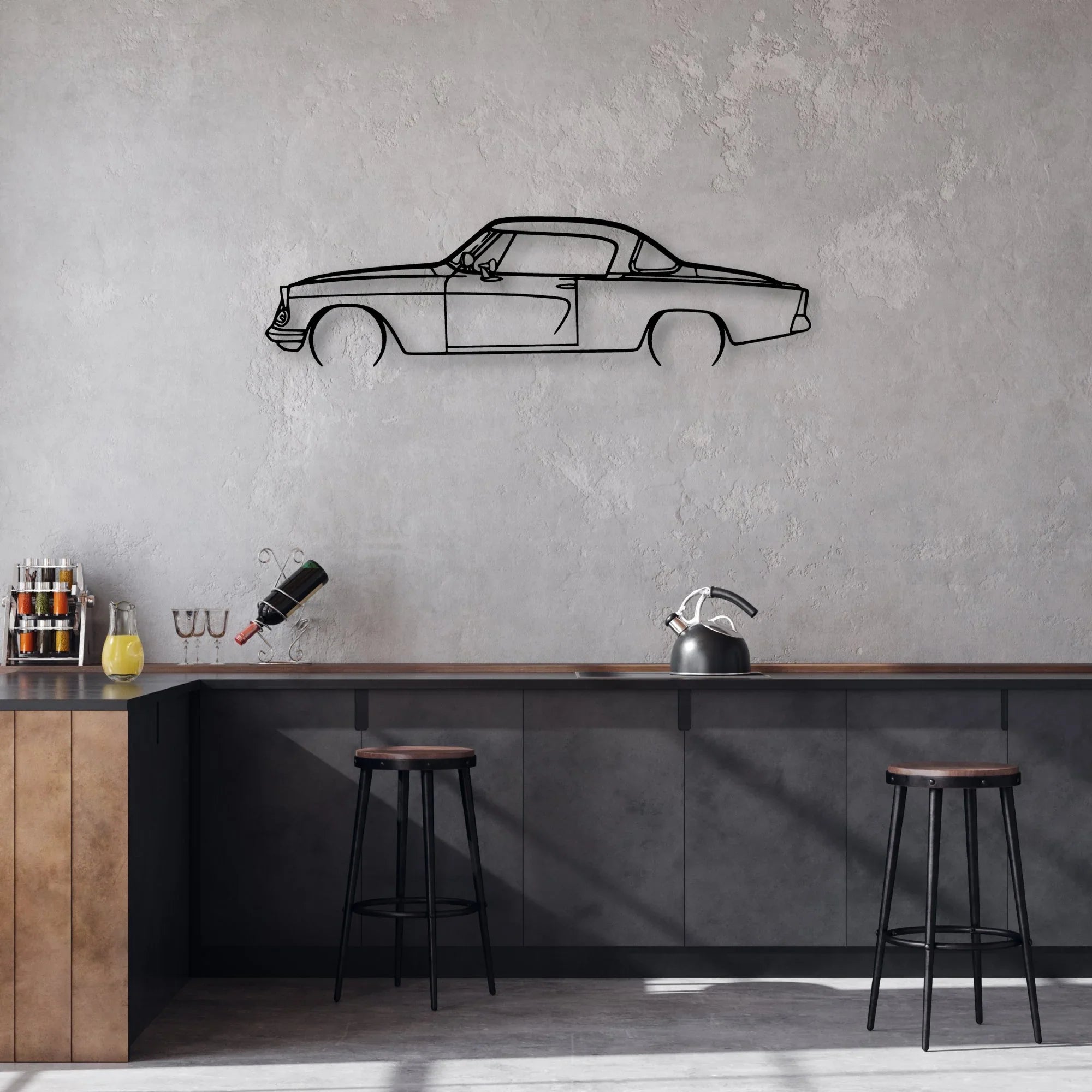 Starliner 1953 Classic Silhouette Metal Wall Art - Automotive Garage Decor