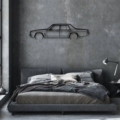 Statesman 1975 Classic Silhouette Metal Wall Art - Automotive Garage Decor