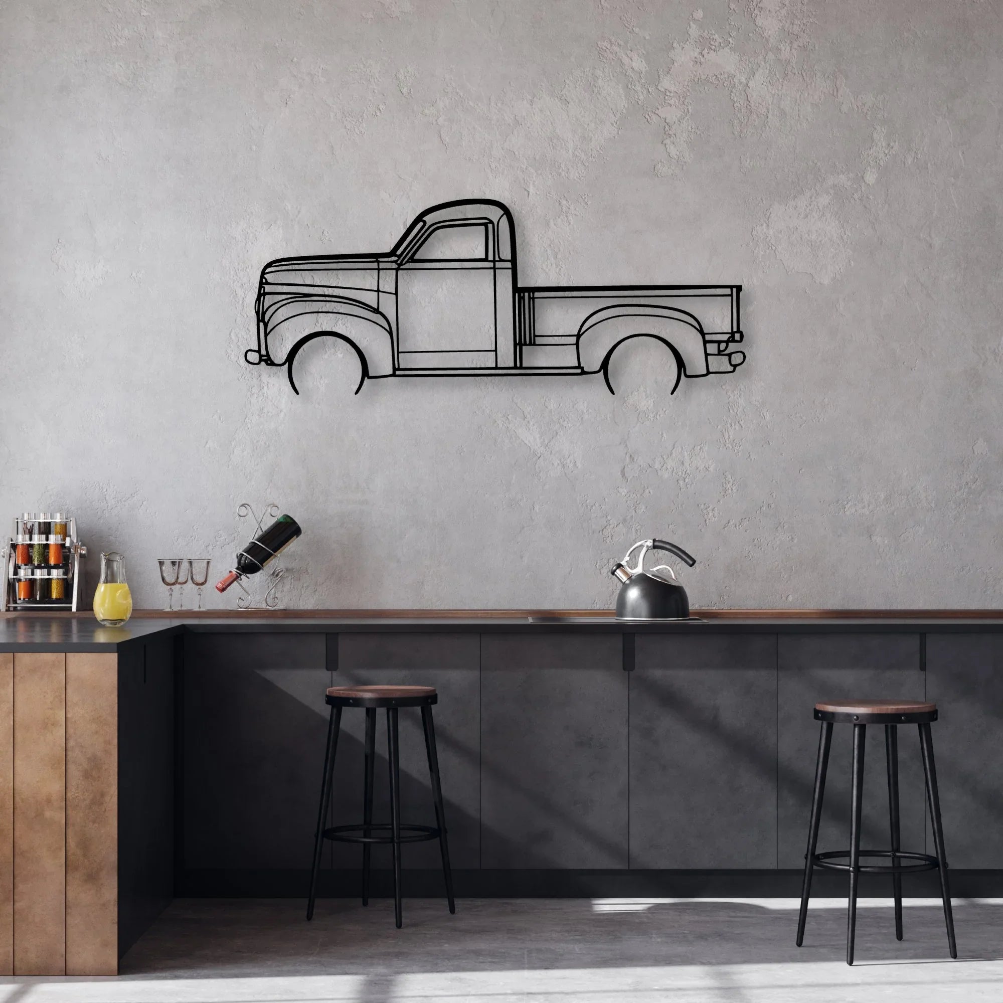 Studebaker M5 Classic Silhouette Metal Wall Art - Automotive Garage Decor