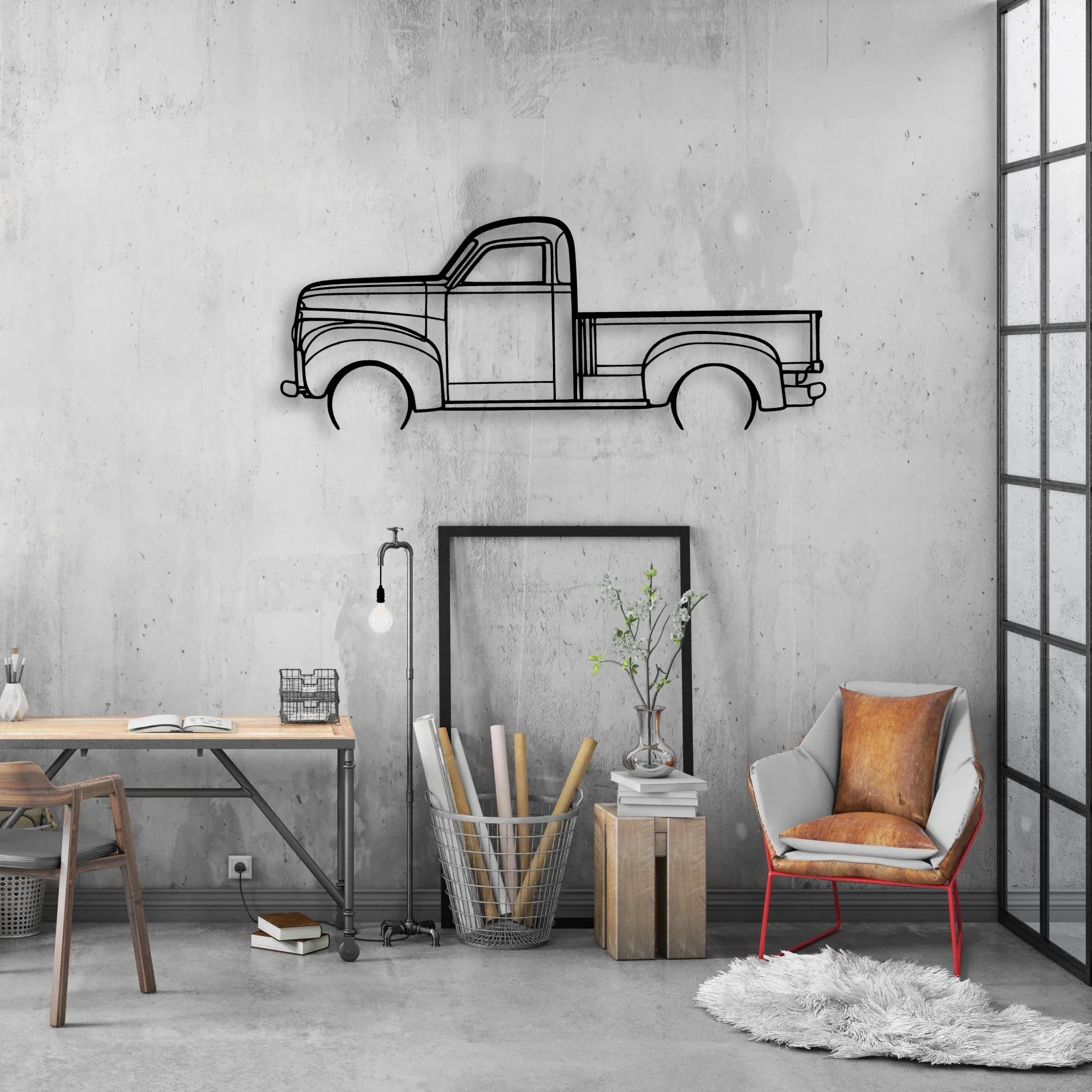 Studebaker M5 Classic Silhouette Metal Wall Art - Automotive Garage Decor
