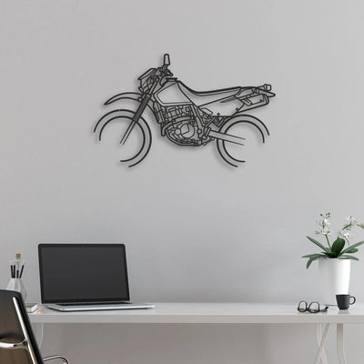 Suzuki DR650 Classic Motorcycle Silhouette Metal Wall Art - Moto Garage Decor