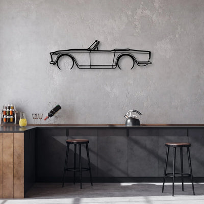 TR4A IRS 2 Classic Silhouette Metal Wall Art - Automotive Garage Decor