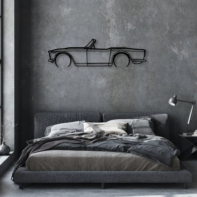 TR4A IRS 2 Classic Silhouette Metal Wall Art - Automotive Garage Decor