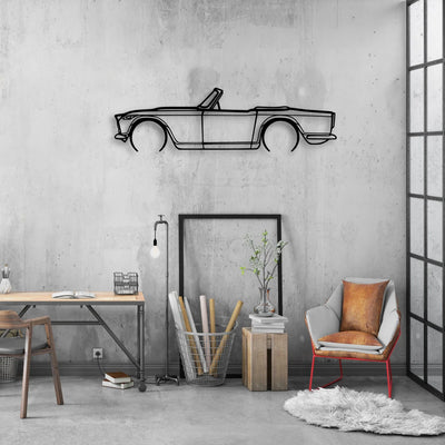 TR4A IRS 2 Classic Silhouette Metal Wall Art - Automotive Garage Decor