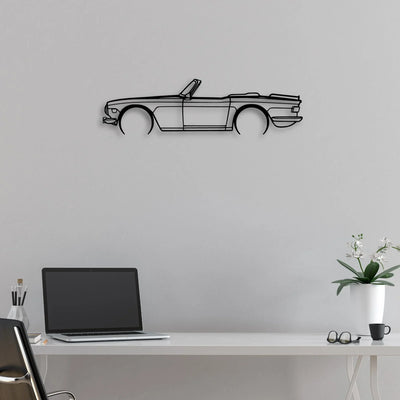 TR6 1974 2 Classic Silhouette Metal Wall Art - Automotive Garage Decor