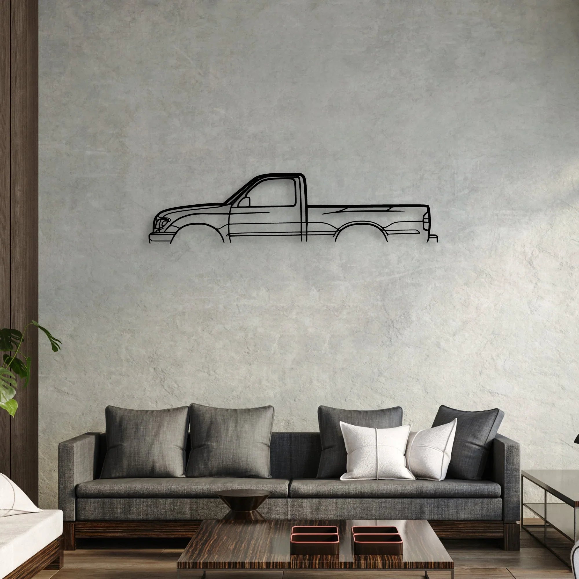 Tacoma 2002 Classic Silhouette Metal Wall Art - Automotive Garage Decor