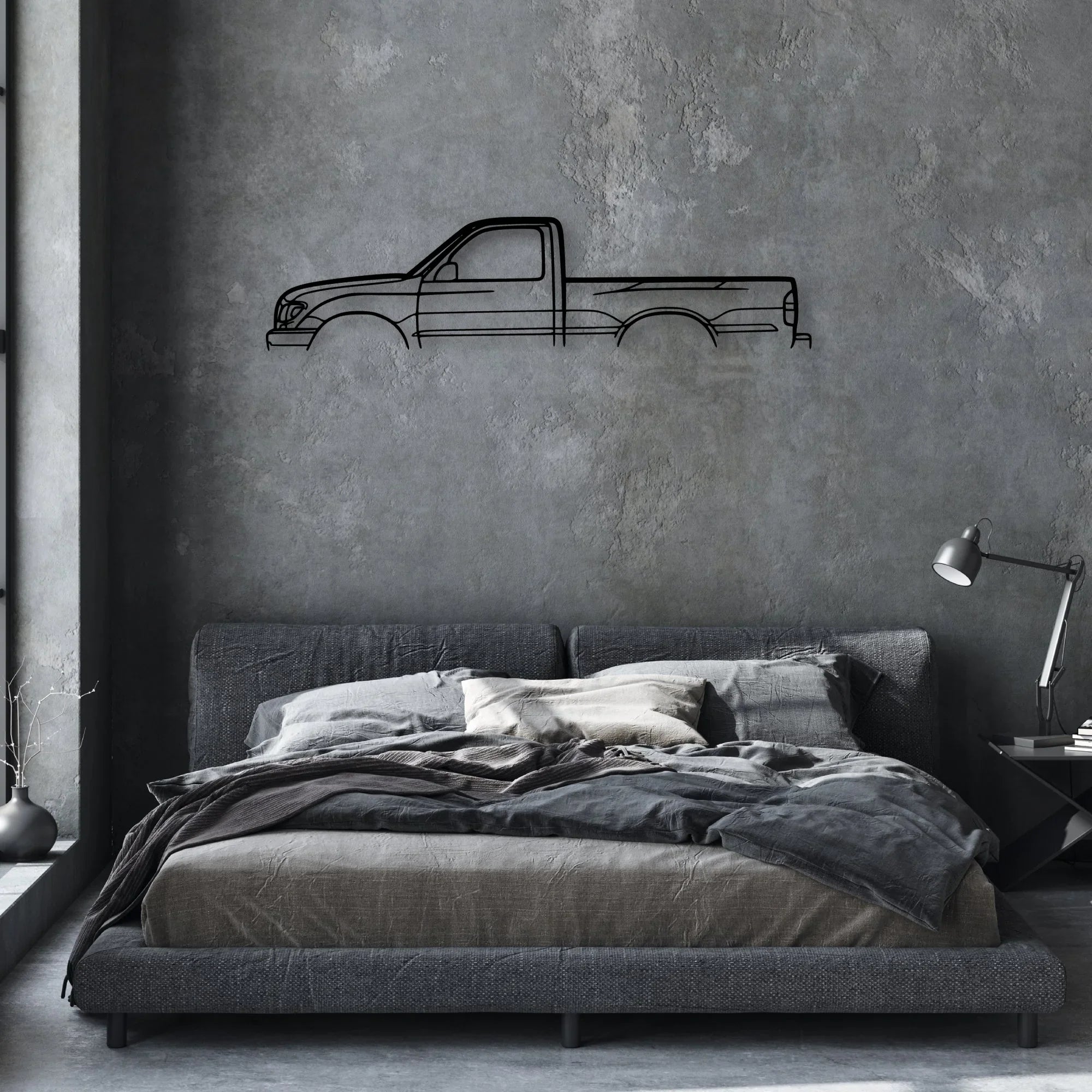 Tacoma 2002 Classic Silhouette Metal Wall Art - Automotive Garage Decor